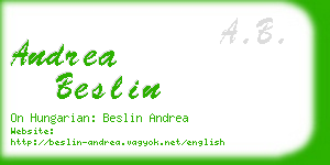 andrea beslin business card